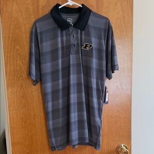 Pro Edge Men's Black and Gray Polo Shirt